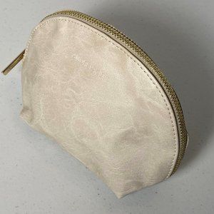 Amore Pacific leather cosmetic bag, new, beige, 8" x 5"